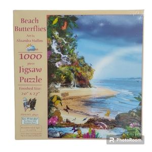 PUZZLE new Beach Butterflies 1000 piece Alexandra Mullins Game